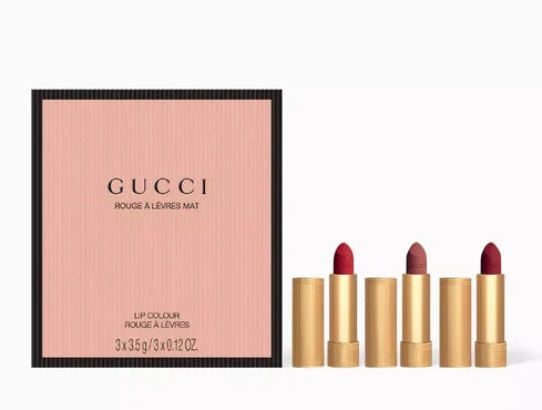 GUCCI Rouge Matte Lipsticks Set (3 Pieces)