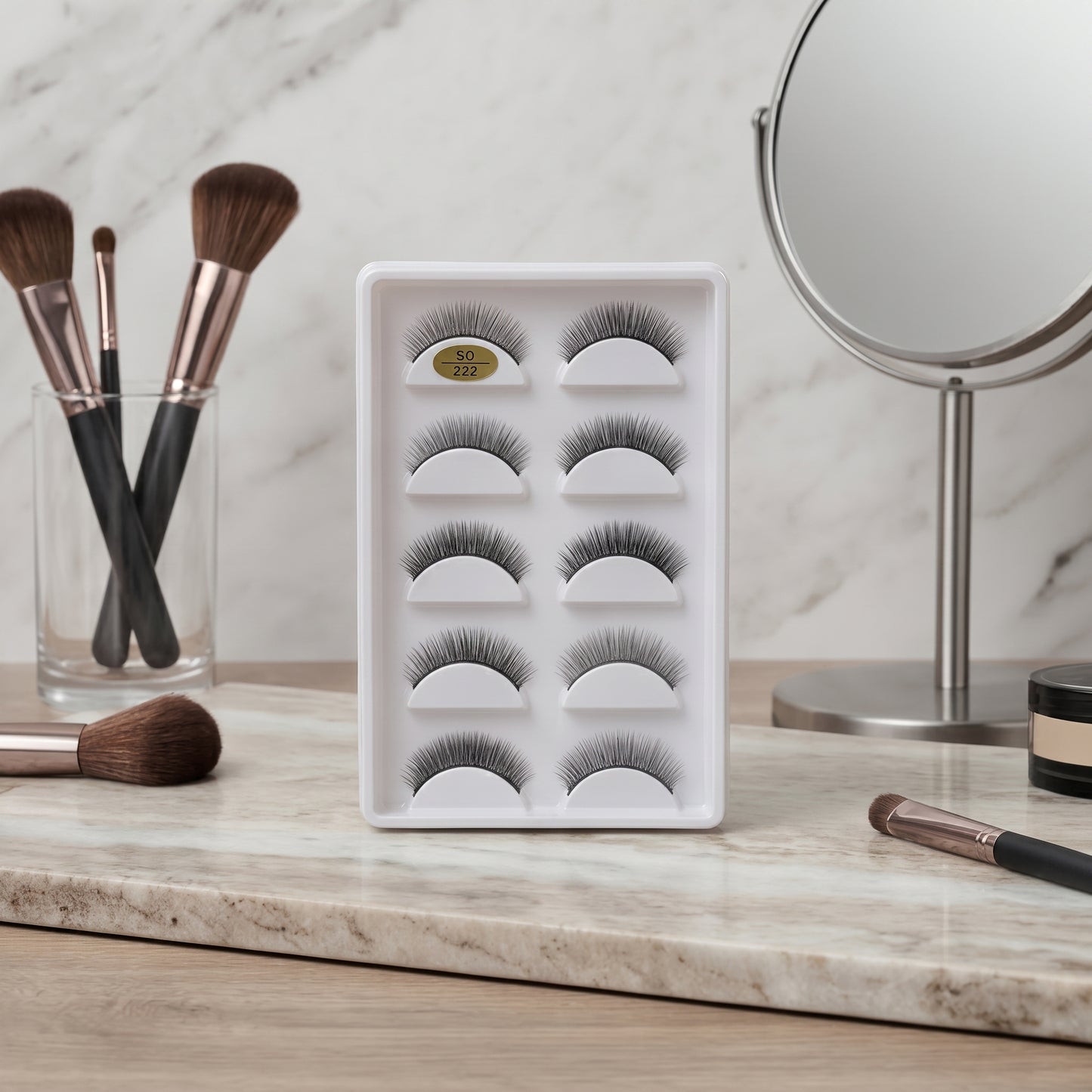 3D False Eyelashes Set (5 Pairs)