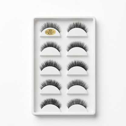 3D False Eyelashes Set (5 Pairs)