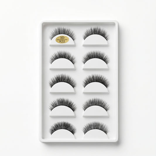 3D False Eyelashes Set (5 Pairs)