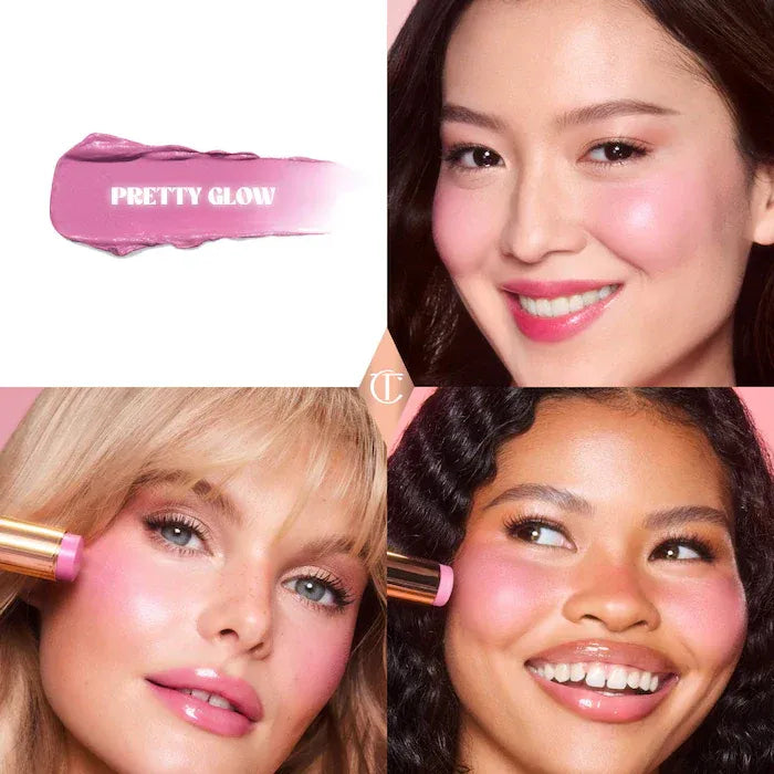 Charlotte Tilbury Unreal Lip + Cheek Glow Blush Stick with Hyaluronic Acid