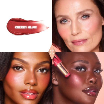 Charlotte Tilbury Unreal Lip + Cheek Glow Blush Stick with Hyaluronic Acid