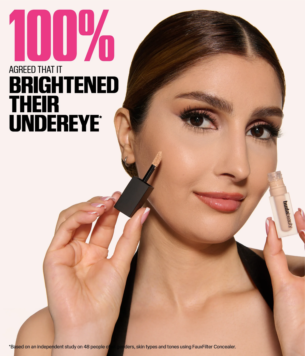 HUDA BEAUTY FauxFilter Luminous Matte Concealer full size Nougat 2.5