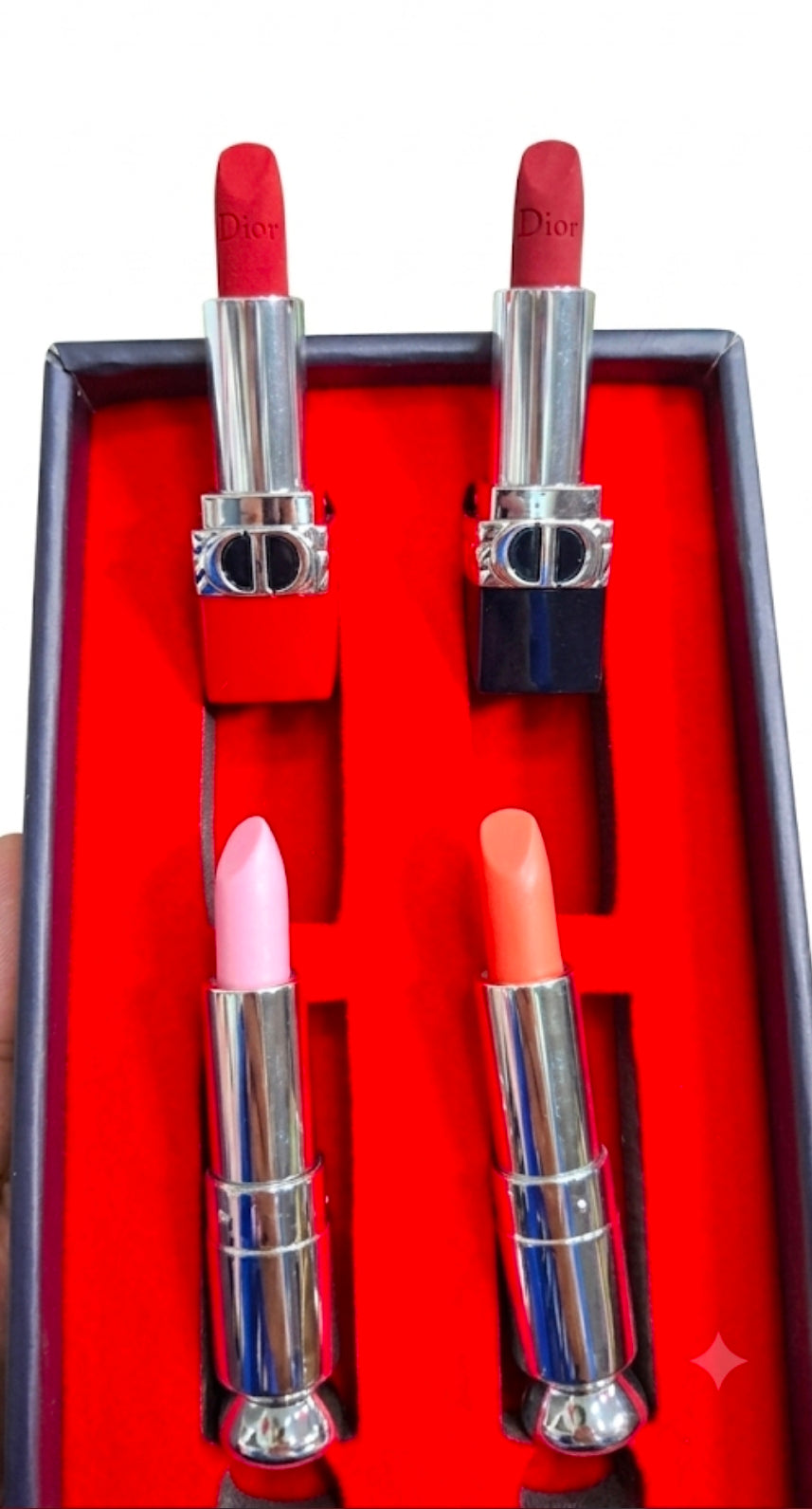 Dior miniature lipstick and lip product